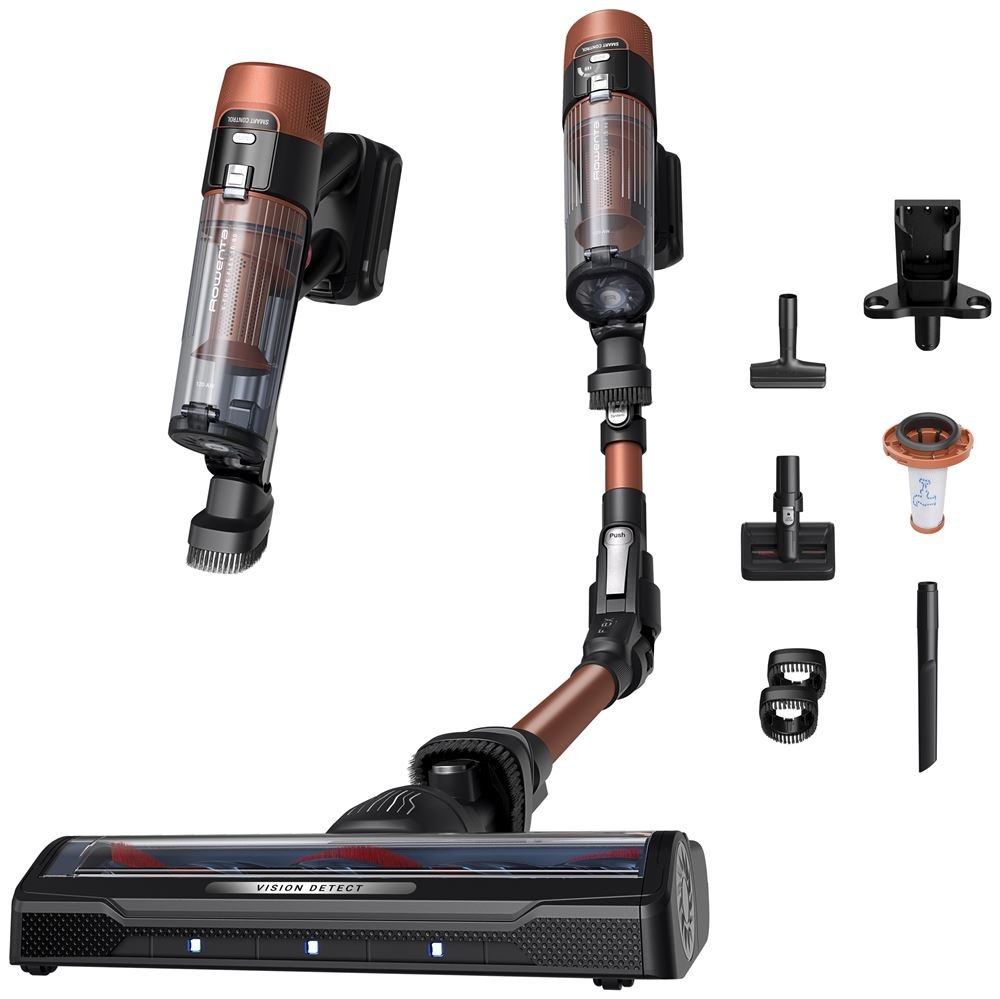 Aspirateur balai Rowenta sans fil X-Force Flex 10.80 Modèle Animal RH7A73E0 Noir Orange