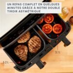 Friteuse à air Moulinex Air fryer Dual Easy Fry & Grill Inox 2 tiroirs EZ905D20 2450 W – Image 5